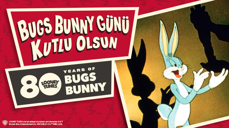 Tm zamanlar?n en sevilen izgi karakteri, Bugs Bunny, 80'inci y?l?nda!
